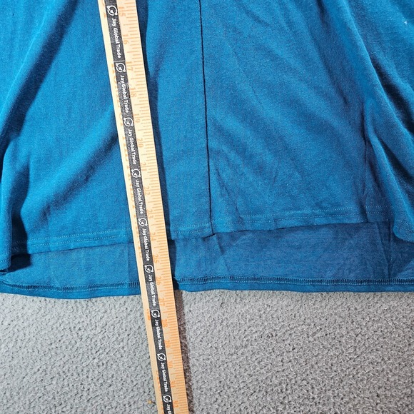 NEW‎ Savanna Jane Embroidered Poncho Top Women Small Floral Teal Blue - Picture 7 of 8